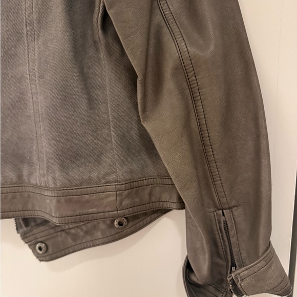 Blanc Noir Women's Taupe Leather Jacket - Picture 4 of 5